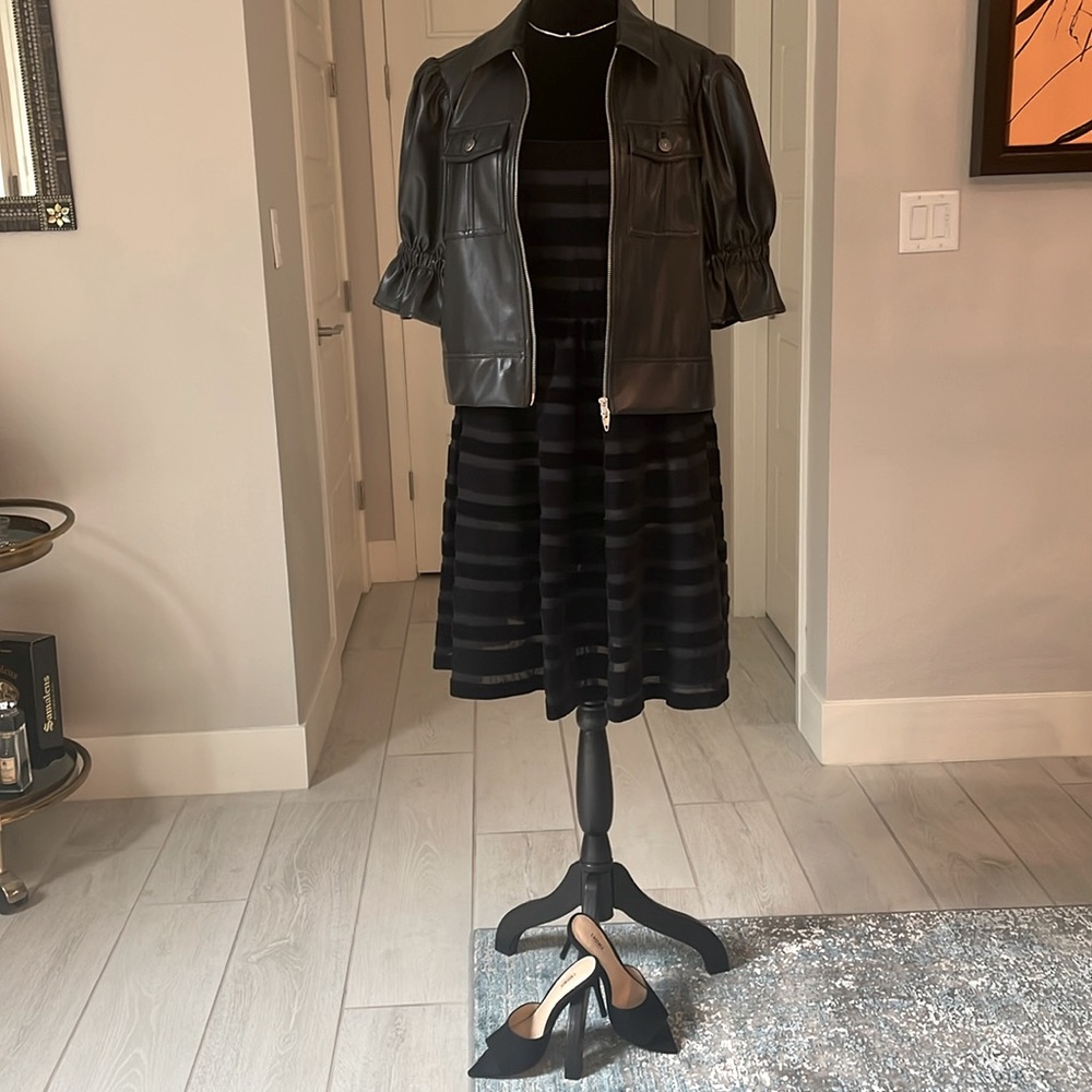 Cynthia Rowley Velvet Ribbon Mesh Strapless Dress Size 2 NWT - Picture 10 of 13